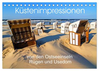 Küstenimpressionen von den Ostseeinseln Rügen und Usedom (Tischkalender 2024 DIN A5 quer), CALVENDO Monatskalender