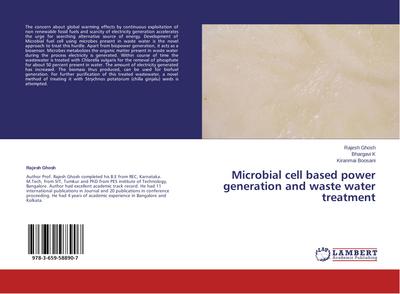 Microbial cell based power generation and waste water treatment