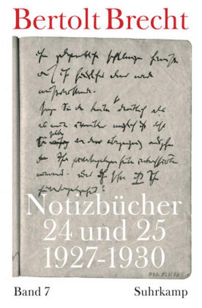 Notizbücher Notizbücher 24 und 25 (1927-1930)