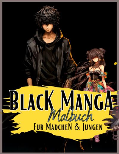 Black Manga Malbuch.