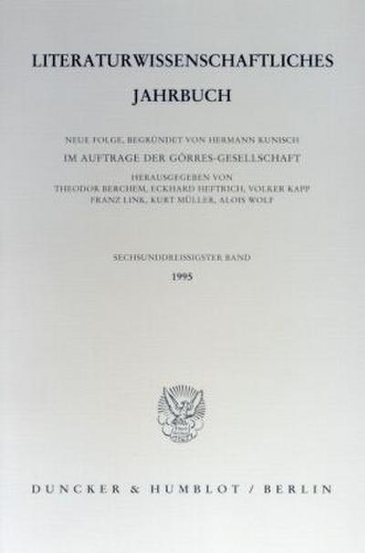 Literaturwissenschaftliches Jahrbuch.