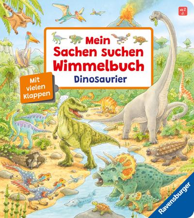 Mein Sachen suchen Wimmelbuch: Dinosaurier