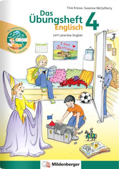 Das Übungsheft Englisch - Klasse 4, m. Audio-CD ’Jicki Vokabel-Dusche 4’