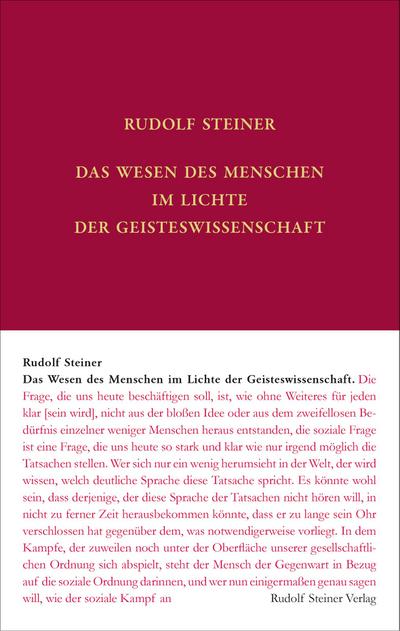 Das Wesen des Menschen im Lichte der Geisteswissenschaft