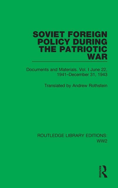 Soviet Foreign Policy During the Patriotic War
