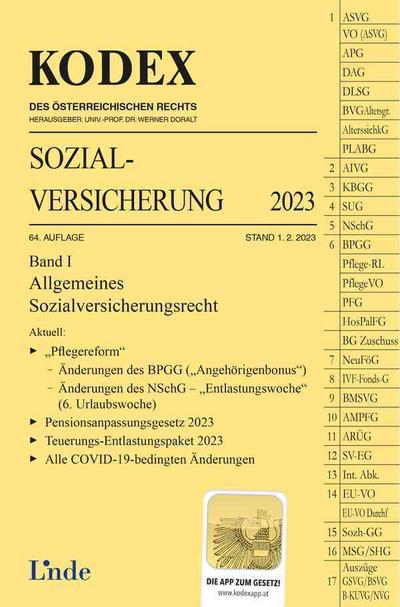 KODEX Sozialversicherung 2023, Band I