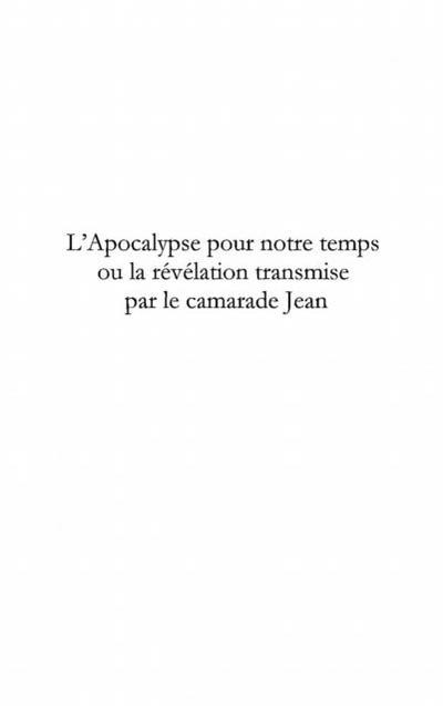 Apocalypse de jean actualisee