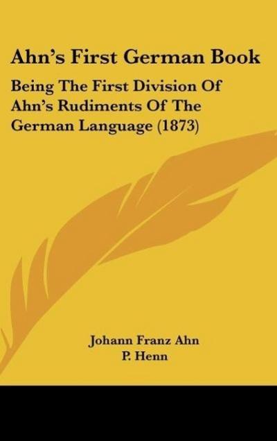 Ahn’s First German Book