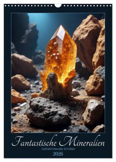Fantastische Mineralien - Geheimnisvolle Schätze (Wandkalender 2026 DIN A3 hoch), CALVENDO Monatskalender