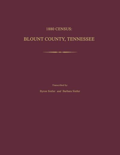 1880 Census, Blount County, Tennessee