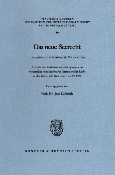 Das neue Seerecht.