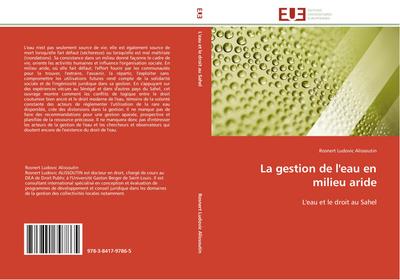 La gestion de l’eau en milieu aride