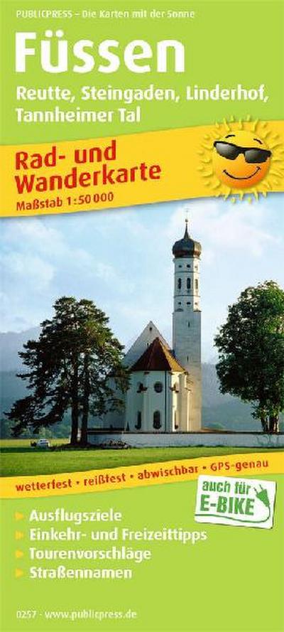 Füssen und Umgebung mit Tannheimer Tal 1:50 000