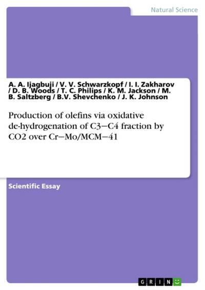 Production of olefins via oxidative de-hydrogenation of C3‒C4 fraction by CO2 over Cr‒Mo/MCM‒41
