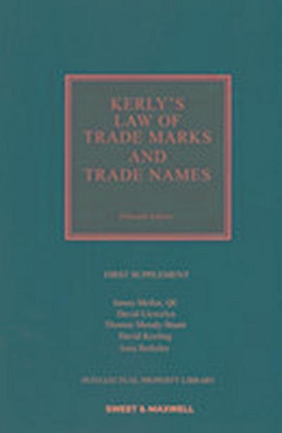 Keeling, D: Kerly’s Law of Trade Marks and Trade Names