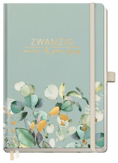 Wochen-Notiz-Timer Classic 25/26 A5 18 Monate [Minty Leaves]