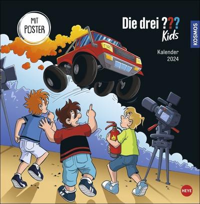Die drei ??? Kids Broschurkalender 2024. Ein Jahr voller Abenteuer mit den Junior-Detektiven Justus, Peter und Bob. Wandkalender 2024 zum Eintragen mit spannenden Tipps