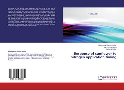 Response of sunflower to nitrogen application timing