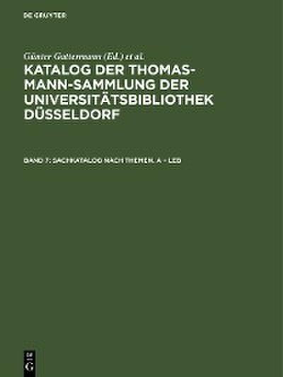 Sachkatalog nach Themen. A - Leb