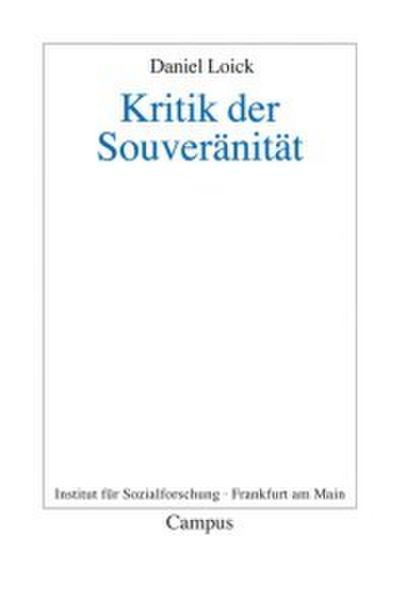 Kritik der Souveränität