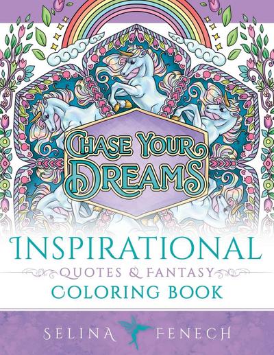 Inspirational Quotes and Fantasy Coloring Book