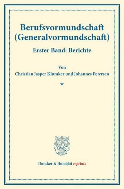 Berufsvormundschaft (Generalvormundschaft).