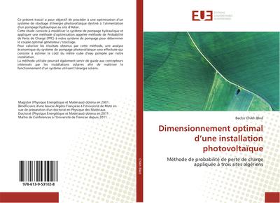 Dimensionnement optimal d’une installation photovoltaïque