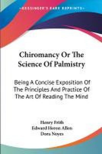 Chiromancy Or The Science Of Palmistry