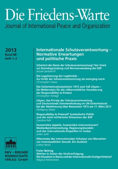 Die Friedens-Warte Heft 1-2/2013