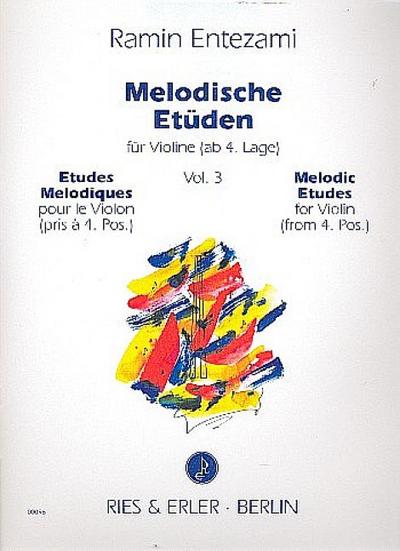 Melodische Etüden Band 3für Violine (ab 4. Lage)