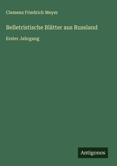 Belletristische Blätter aus Russland