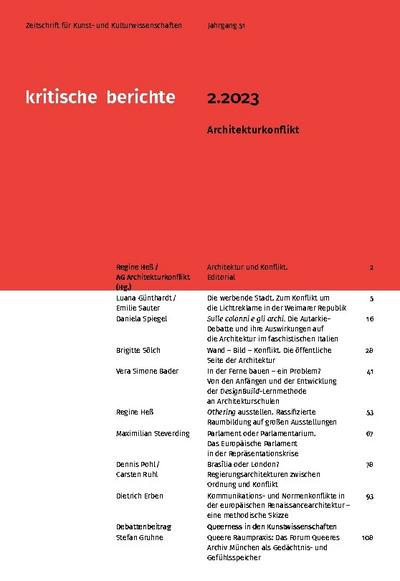 Kritische Berichte : Zeitschrift für Kunst- und Kulturwissenschaften / Jahrgang 51, Heft 2.2023