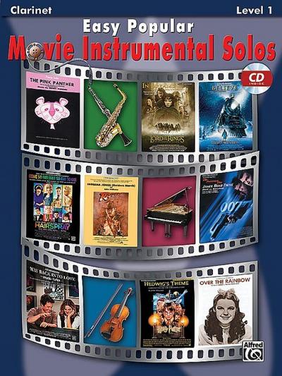Easy Popular Movie Instrumental Solos, w. Audio-CD, for Clarinet