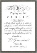 The Art of Playing on the Violin op.9