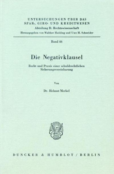 Die Negativklausel.