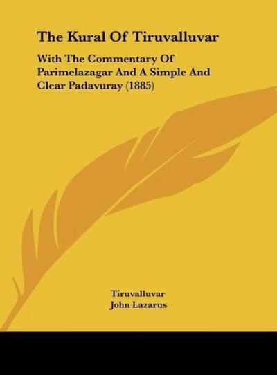 The Kural Of Tiruvalluvar