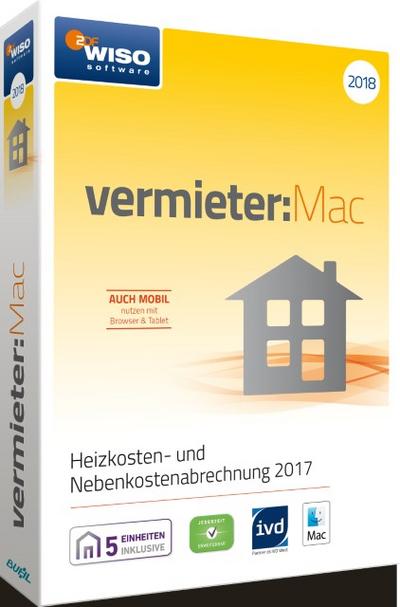 WISO vermieter:Mac 2018, 1 CD-ROM