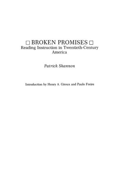 Broken Promises