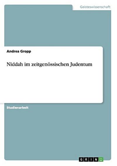 Niddah im zeitgenössischen Judentum