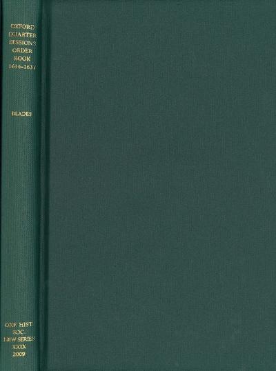 Oxford Quarter Sessions Order Book, 1614-1637
