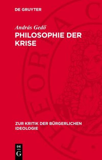Philosophie der Krise