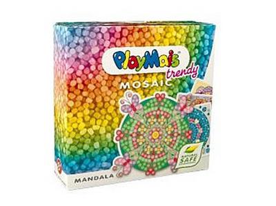 PlayMais TRENDY MOSAIC Mandala Kreativ-Set zum Basteln für Mädchen ab 6 Jahren | Über 3.000 Stück & 6 Mosaik Klebebilder mit Mandalas | Fördert Kreativität & Feinmotorik | Natürliches Spielzeug