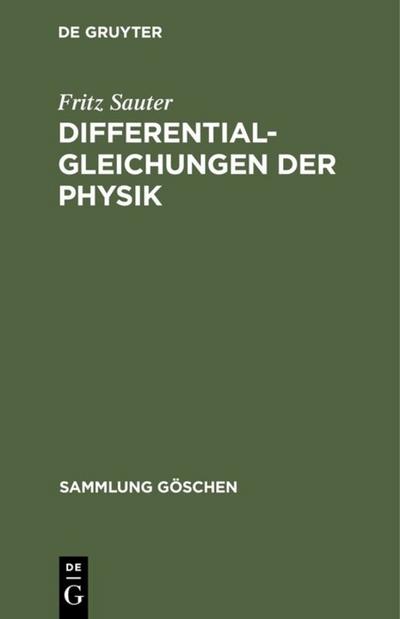 Differentialgleichungen der Physik (eBook, PDF) - Fritz Sauter