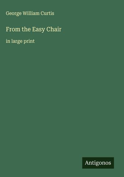 From the Easy Chair