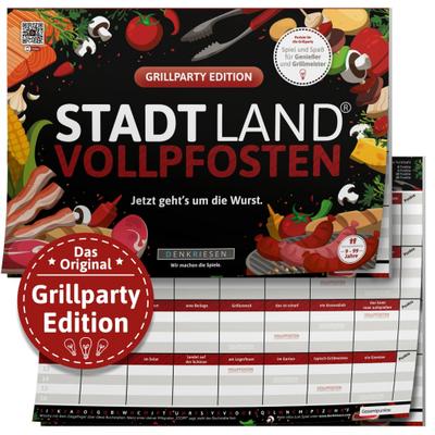 DENKRIESEN - STADT LAND VOLLPFOSTEN® - GRILLPARTY EDITION - "Jetzt geht’s um die Wurst." - A4