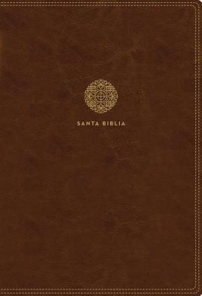 Rvr60, Santa Biblia, Letra Supergigante, Leathersoft, Café, Con Índice Y Cierre, Comfort Print