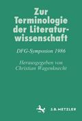 Zur Terminologie der Literaturwissenschaft - Christian Wagenknecht