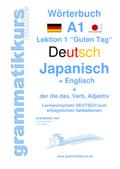 Wörterbuch Deutsch - Japanisch - Englisch Niveau A