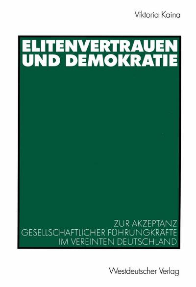 Elitenvertrauen und Demokratie