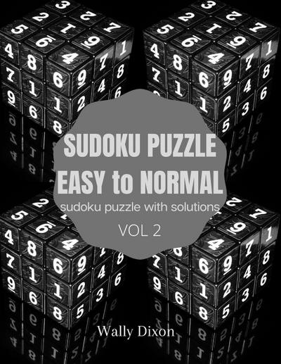 Sudoku puzzle easy to normal sudoku puzzle with solutions vol 2
